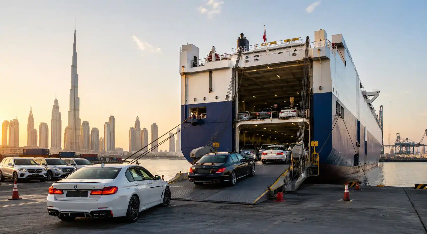 RoRo vehicle shipping from Dubai